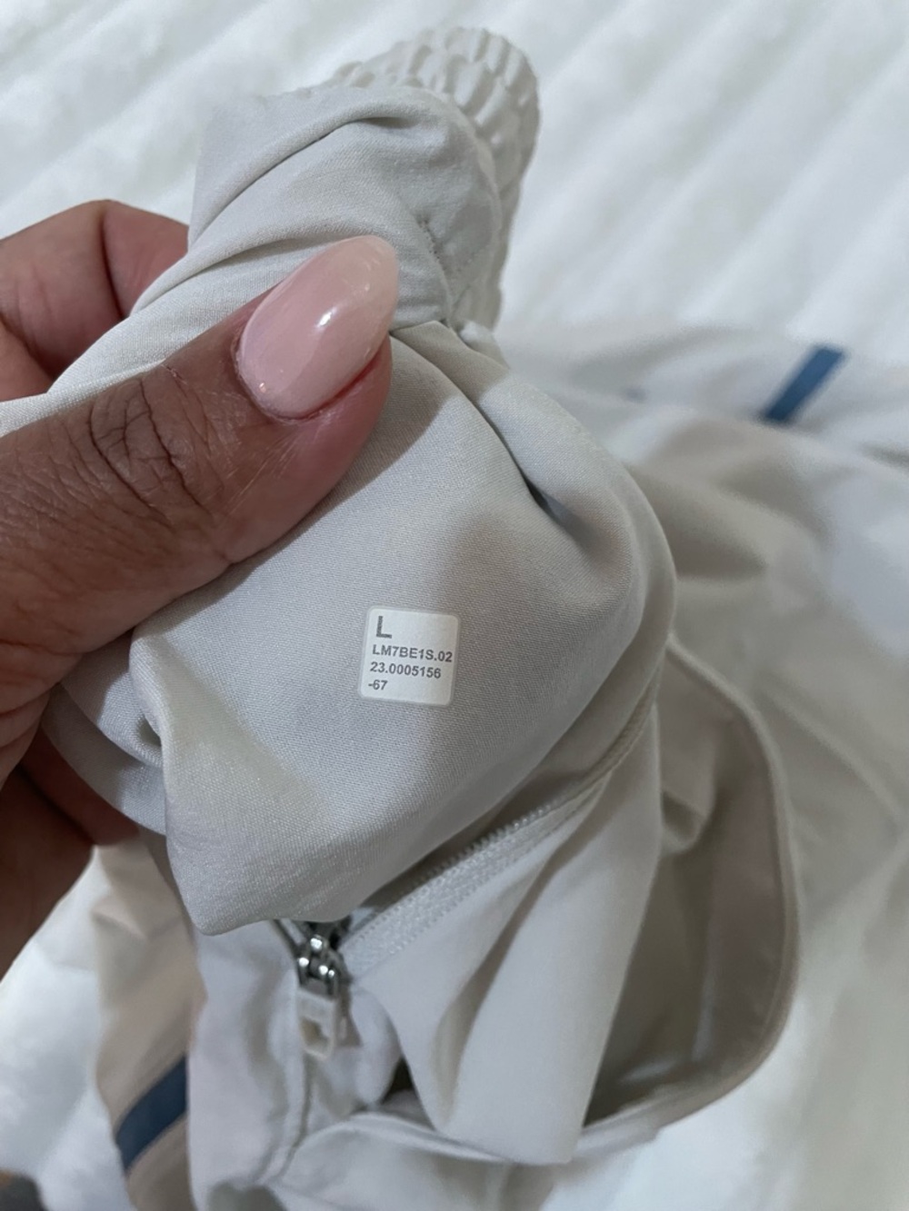 Lululemon Pace Breaker™ White Athletic Shorts with Blue Trim - Picture 15 of 15